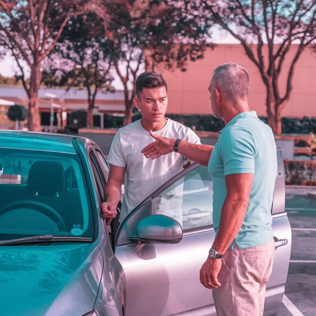 Driving Instructor Teaching Young Adult